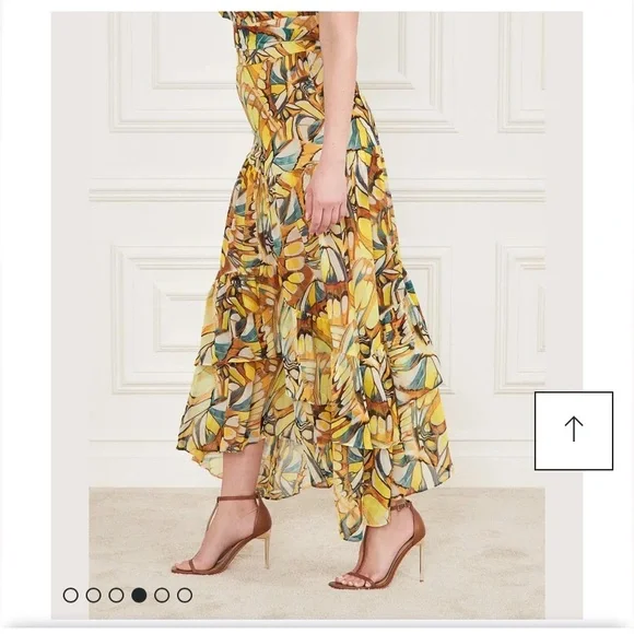 Marciano Ruffle Multicolour Maxi Skirt - Size XS - Picture 6 of 10